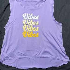 Lavender Vibes Graphic Tank Top - Women's Sleeveless Tee